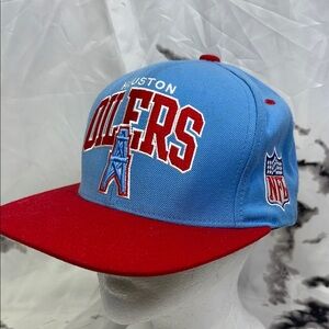 Mitchell & Ness Wool Cap Embroidered Houston Oilers Snap Back NFL Licensed